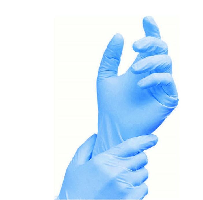 Jednorazové nitrilové rukavice, modré, bal. 100ks